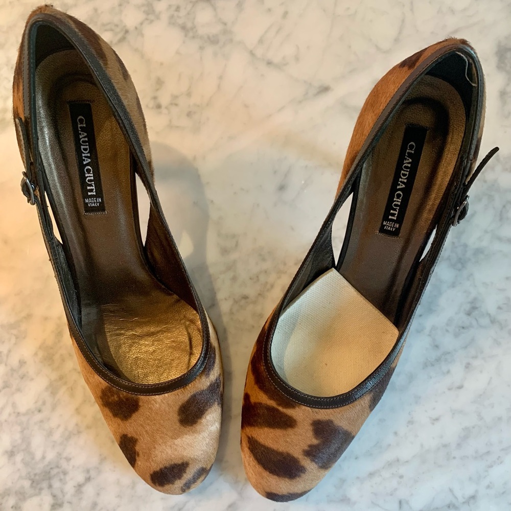 Claudia Ciuti Leopard Print High Heels